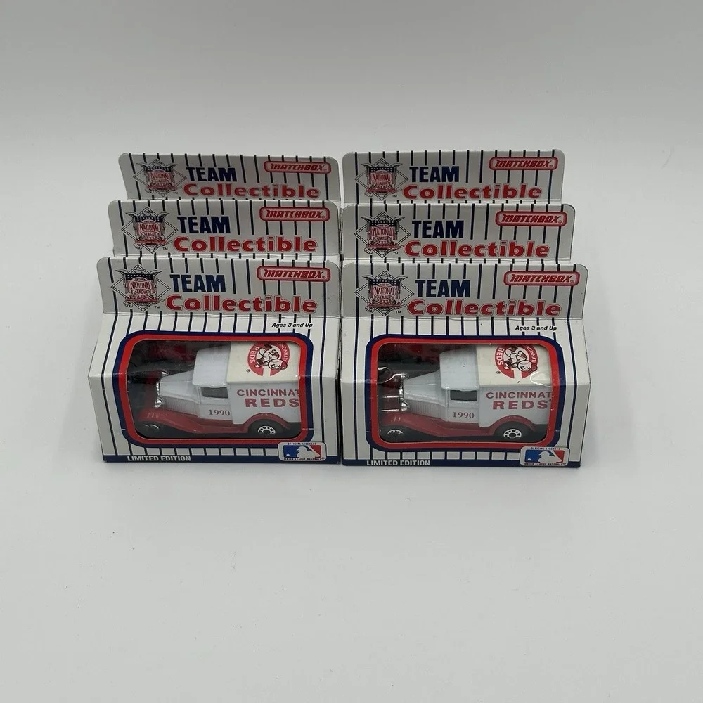 1990-91 Matchbox Team Collectibles Cincinnati Reds Lot 6 Cars NIB